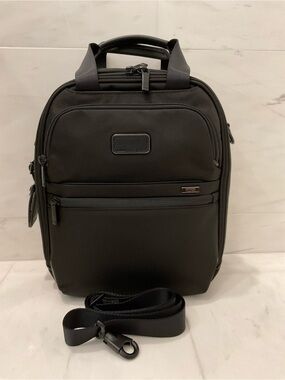 NEW Tumi ALPHA 14.0” Ballistic Nylon BOARDING BAG Sling Crossbody Bag - BLACK